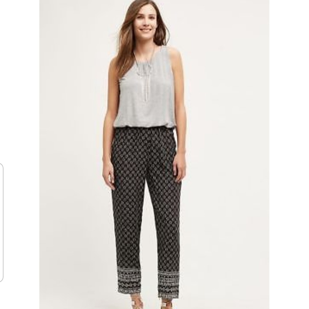 Anthropologie Hei Hei Black & Grey Rhodes Jumpsuit